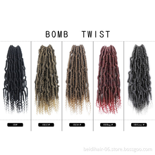 Bomb passion twist crochet hair, pre-twisted crochet braids, mini twist bounce passion twist spring twists